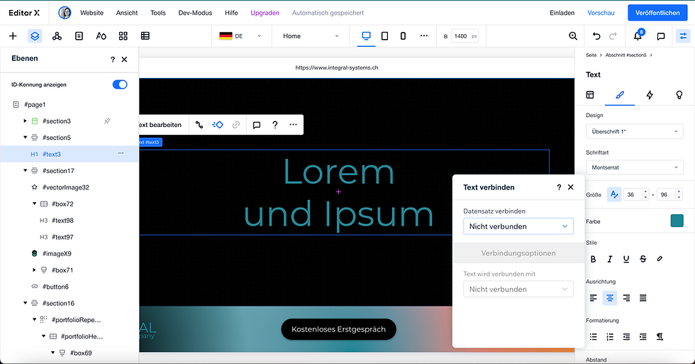 Ansicht Editor X von Integral Systems & Design