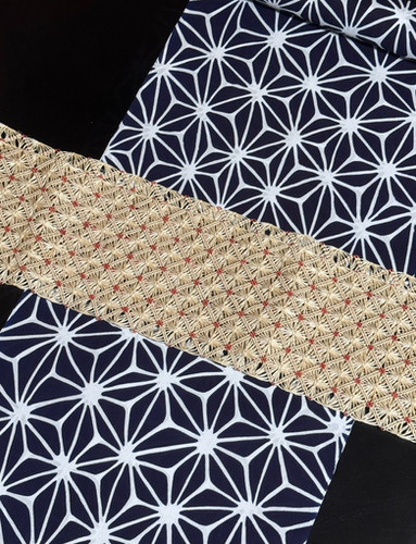 半幅帯 誉田屋源兵衛 芭蕉通風段文 赤ドット | Chitawa