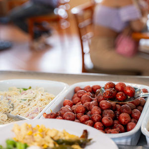 Guarniciones ofrecidas en el buffet de Brazza y Fogo