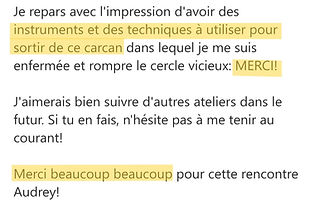 avis sur l'atelier d'introspection car utile et pratique