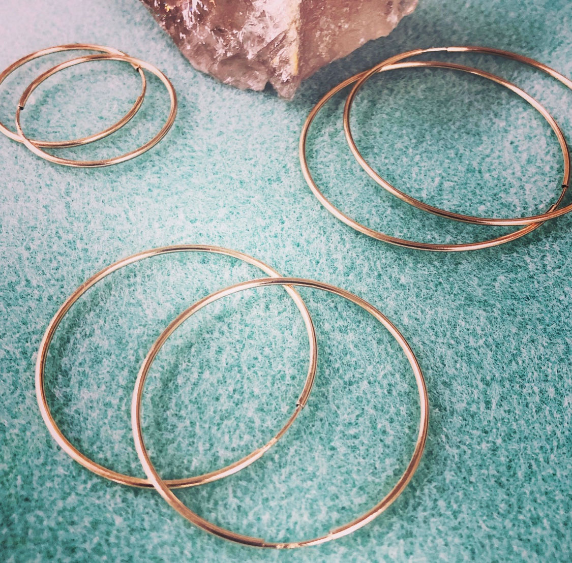 14K GOLD FILLED ENDLESS HOOPS