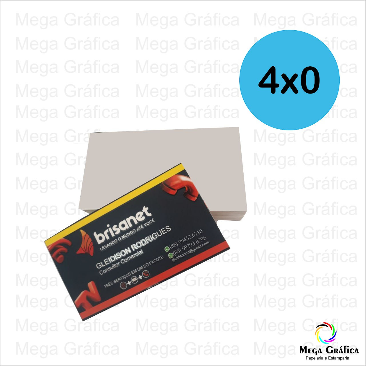 CARTÃO DE VISITA 300g VERNIZ LOCAL