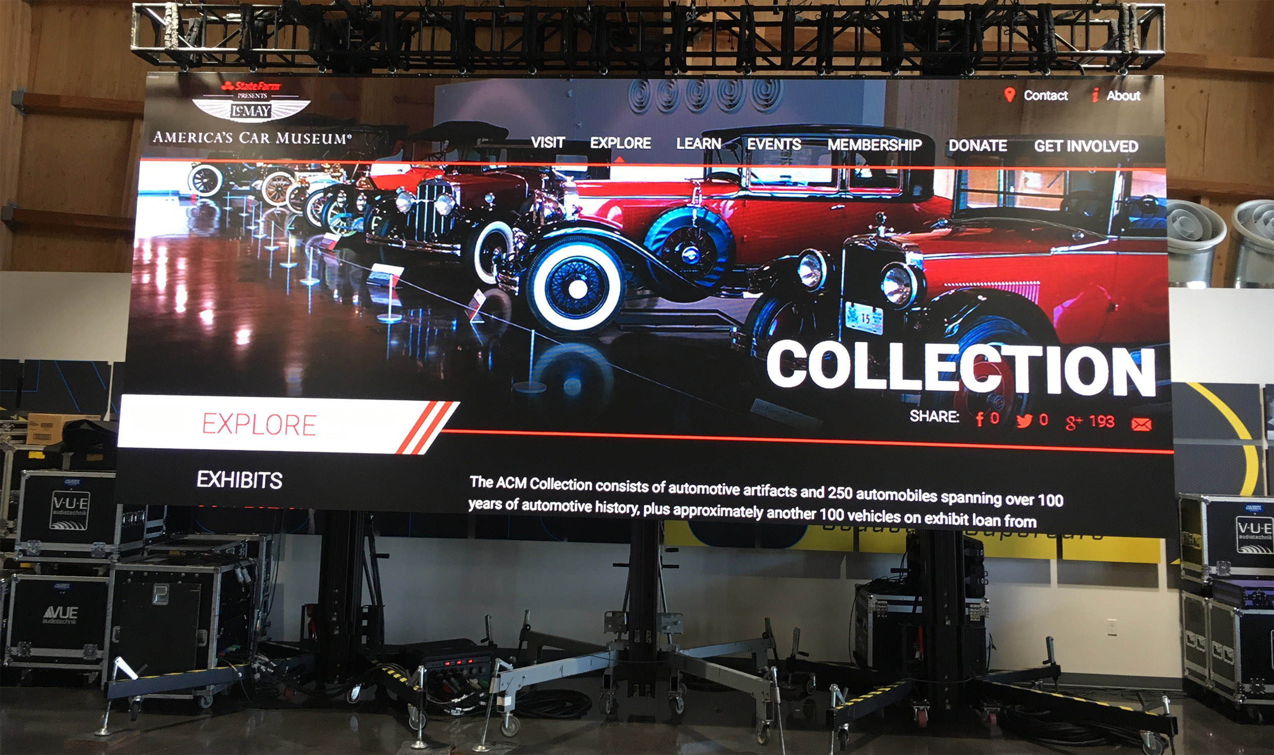 LeMay car museum LED video wall