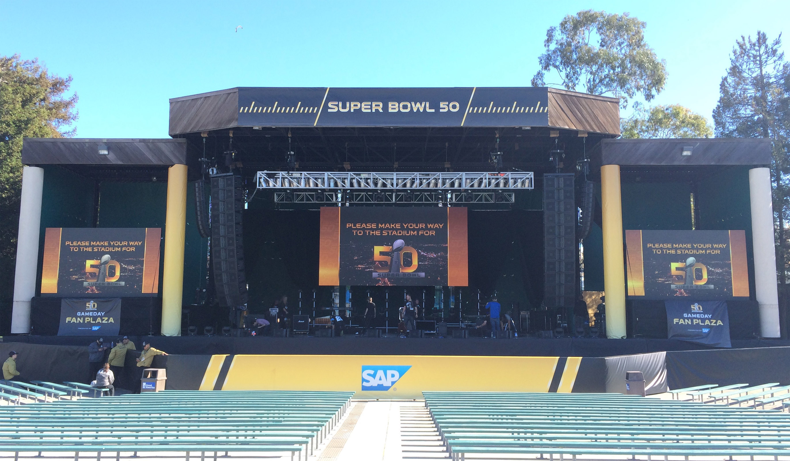 Superbowl LED video wall screens