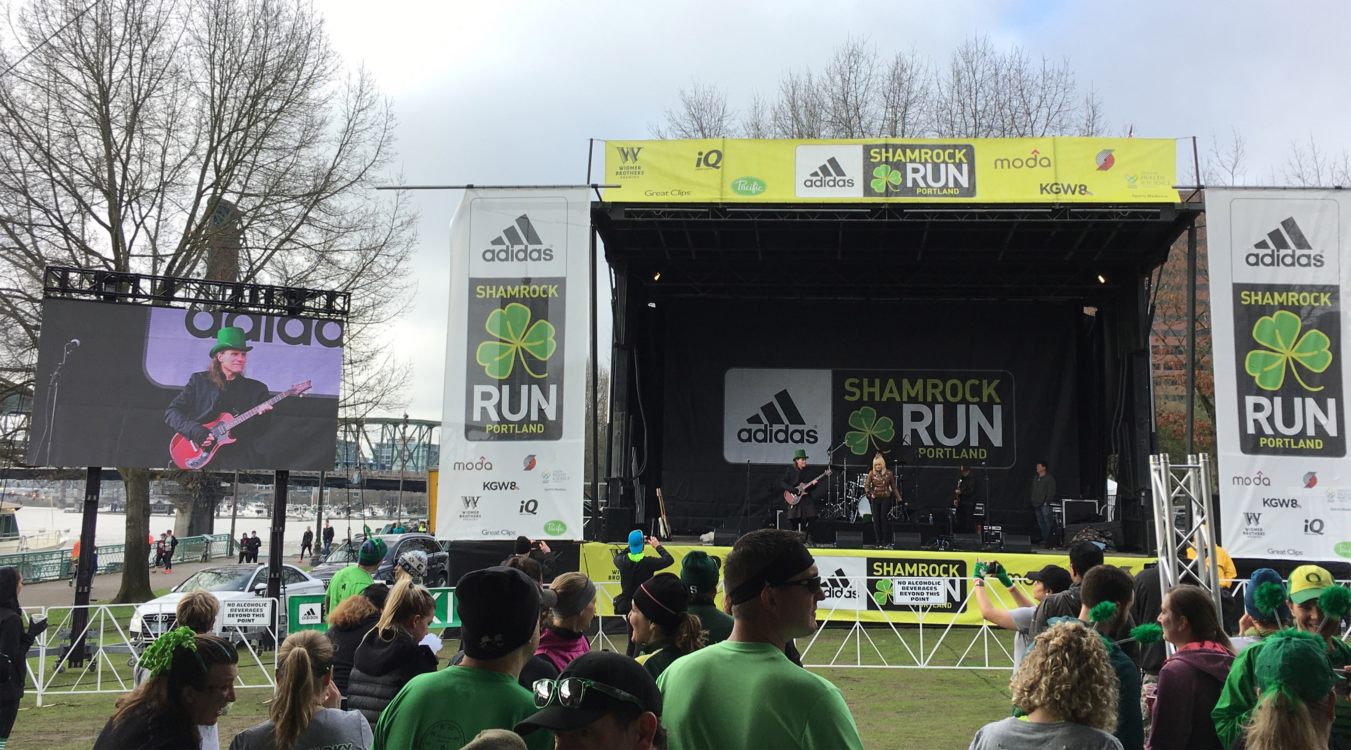 Shamrock Fun Run LED video wall