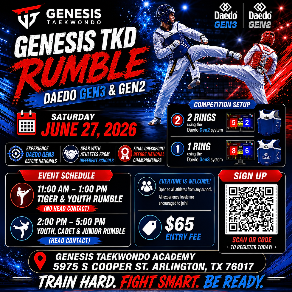 Genesis TKD Daedo Gen3 Rumble
