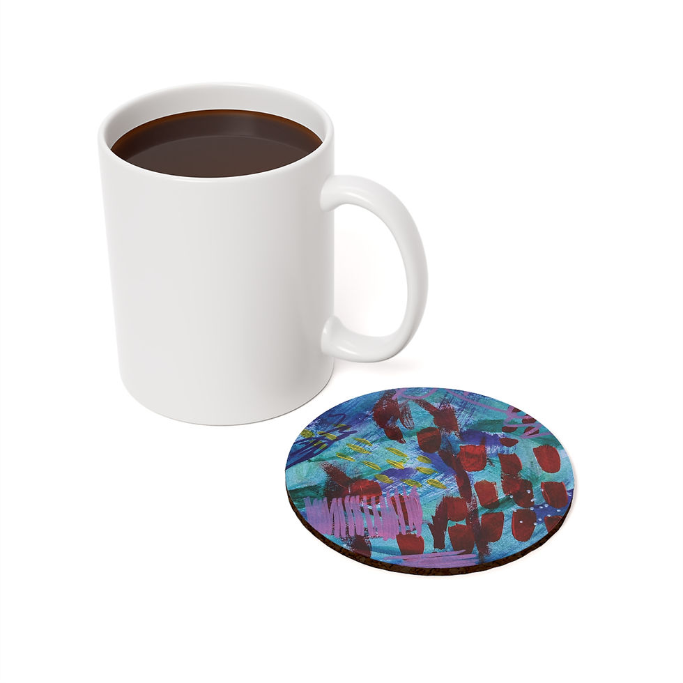 Coaster Set - Energetic Abstract Painting Design
