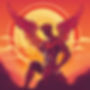 cupid man with tattoos and the sun setting.jpg