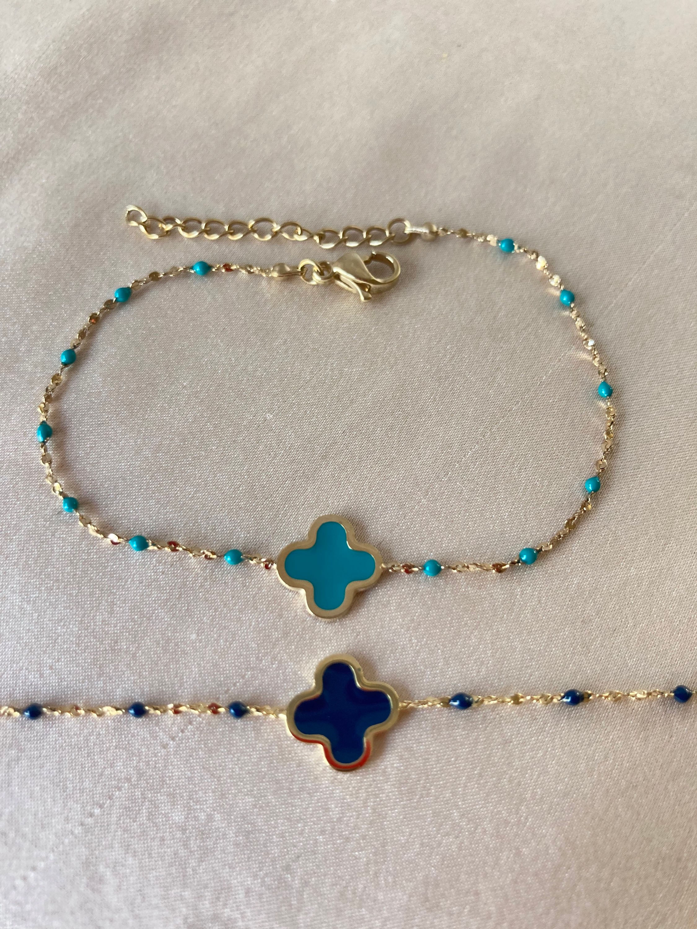 Bracelet Trèfle Bleu