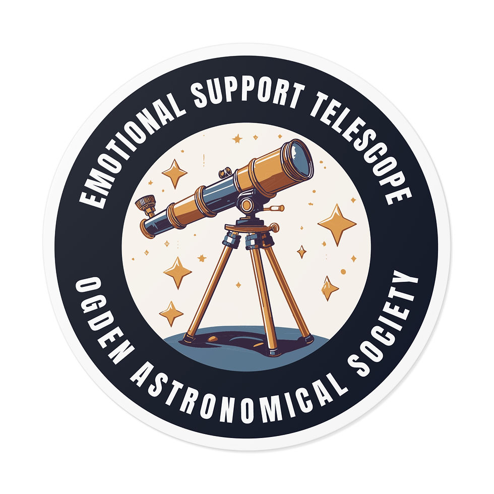 Thumbnail: Emotional Support Telescope Round Vinyl Sticker