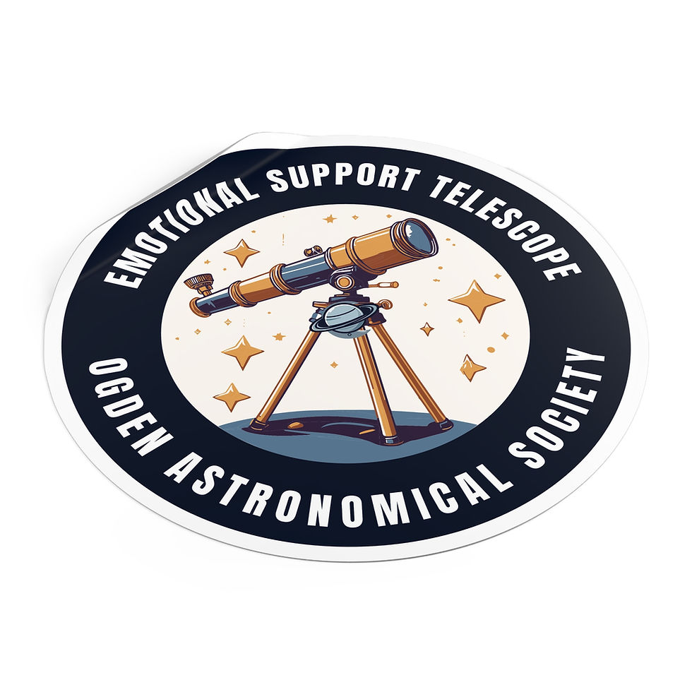 Thumbnail: Emotional Support Telescope Round Vinyl Sticker