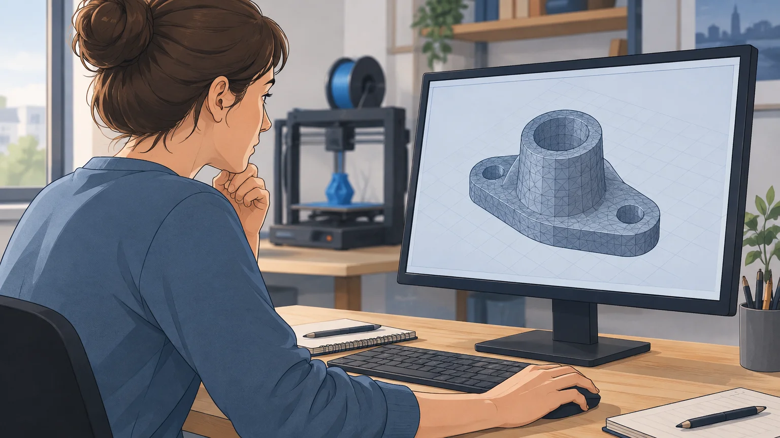 Schéma d’imprimante 3D : préparer un fichier prêt à imprimer