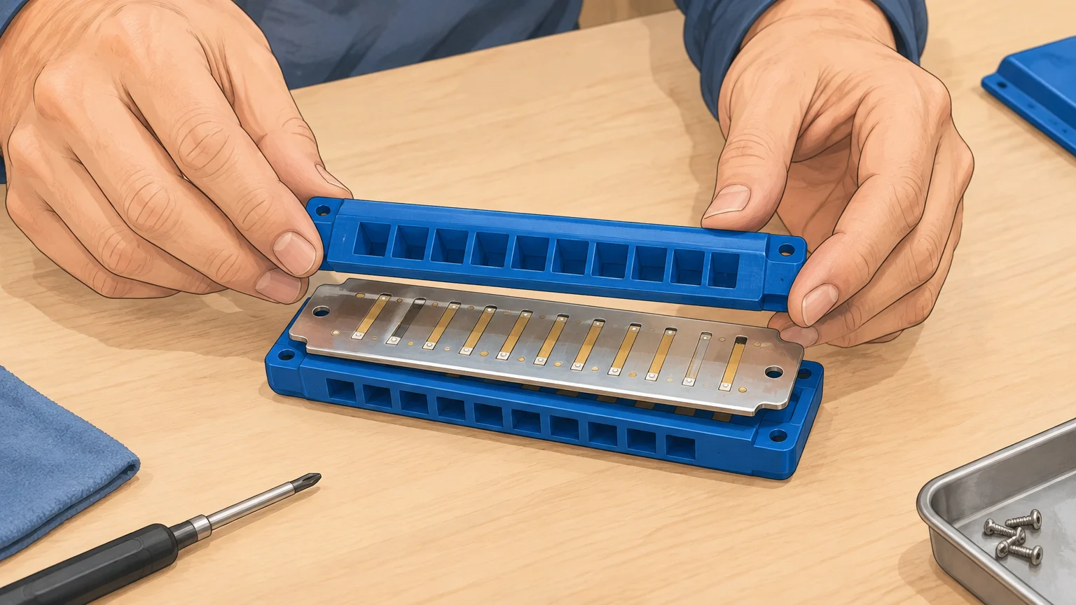 Imprimer un harmonica en 3D : son, fichiers et conseils