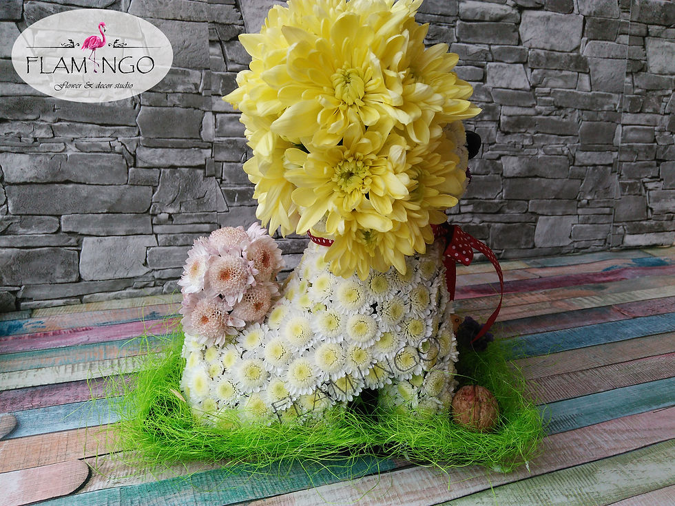 Flamingo Фигурки из цветов