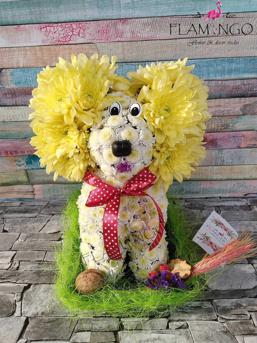 Flamingo Фигурки из цветов
