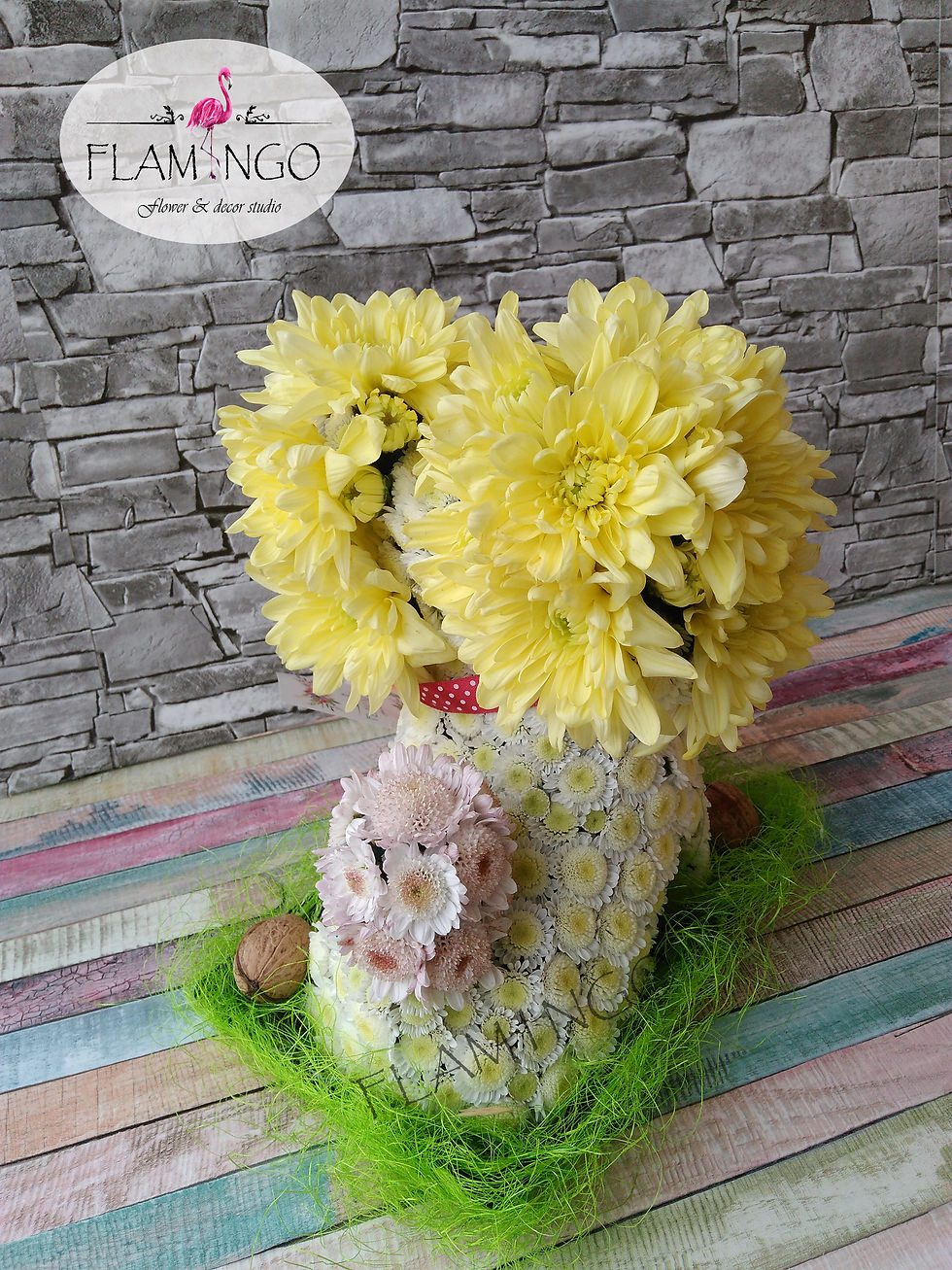 Flamingo Фигурки из цветов