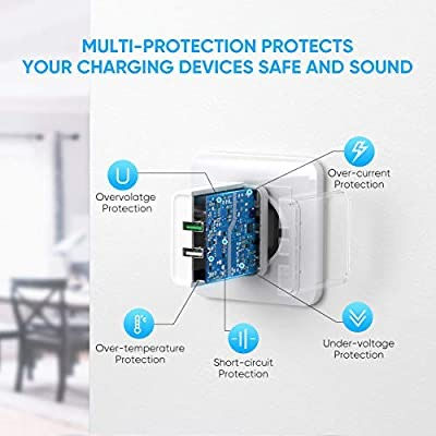 Miniature : UGREEN QuiCharge 3.0 Chargeur Rapide 2 USB Ports 30W Adaptateur Secteur Mural