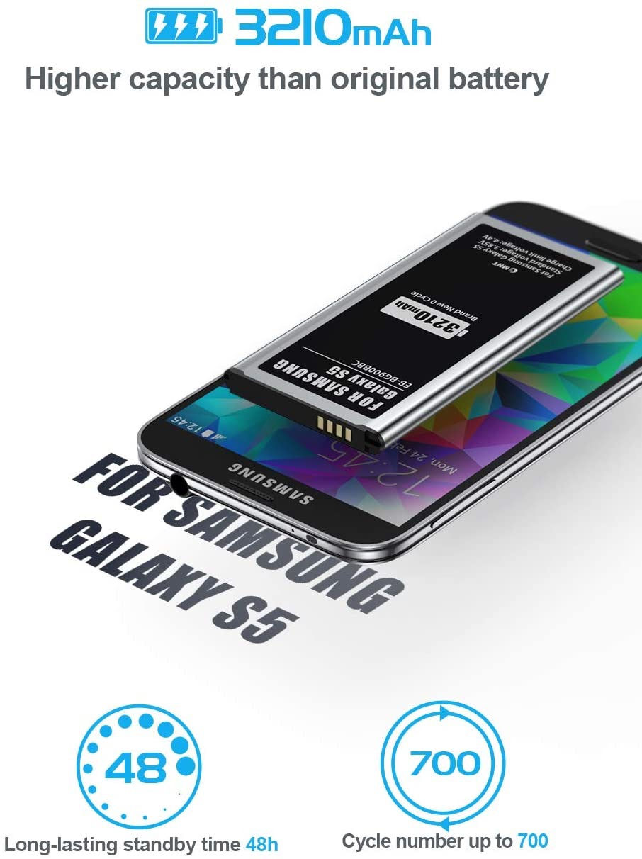 Miniature : MNT 3210mAh Batterie pour Samsung Galaxy S5,Batterie Interne de Replacement Haut