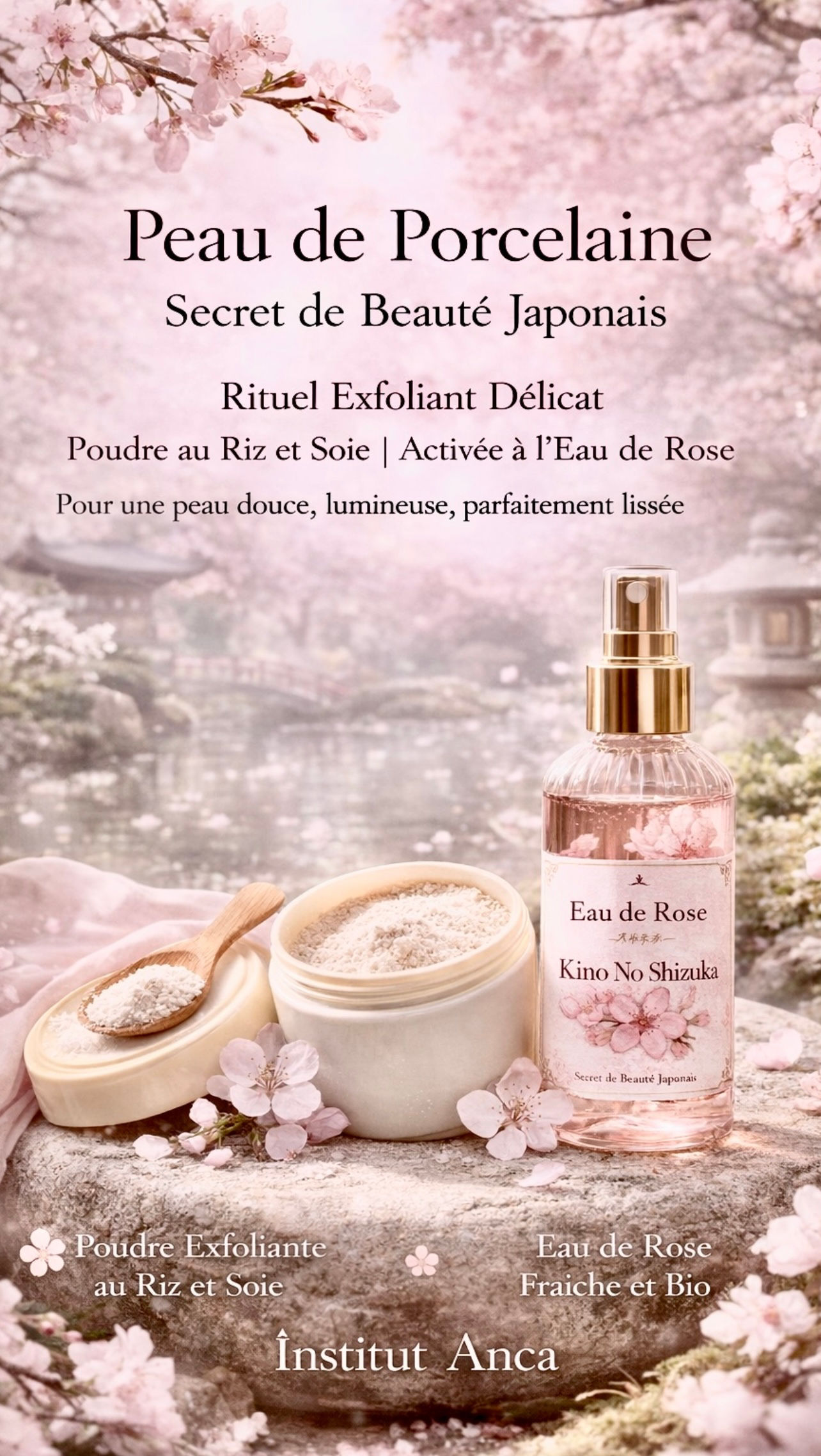 POUDRE EXFOLIANTE & HYDROLAT 3 ROSES