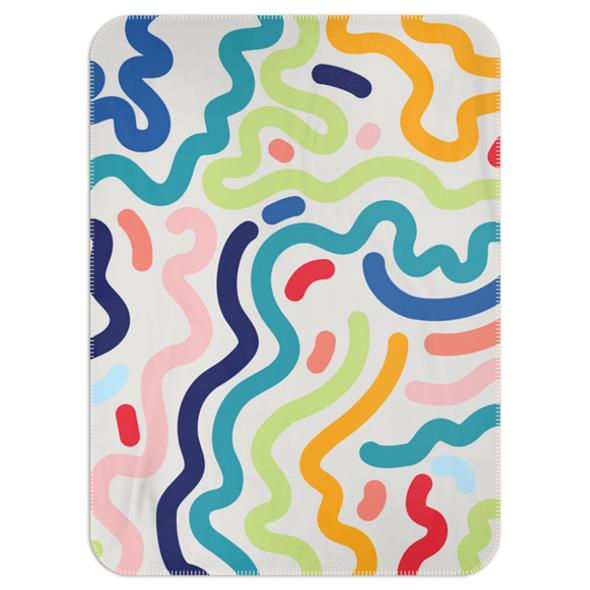 Thumbnail: White Wavy Baby Blanket
