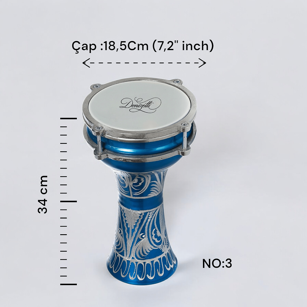 Çocuk Darbukası Mavi İşlemeli No:3 -1