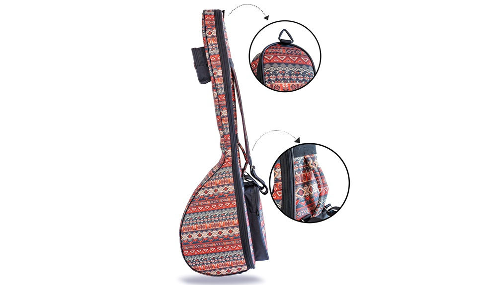 Thumbnail: Donizetti Profesyonel SU GEÇİRMEZ 20 MM PEDLİ Gigbag Kısa Bağlama Saz Kılıfı Otantik - 2