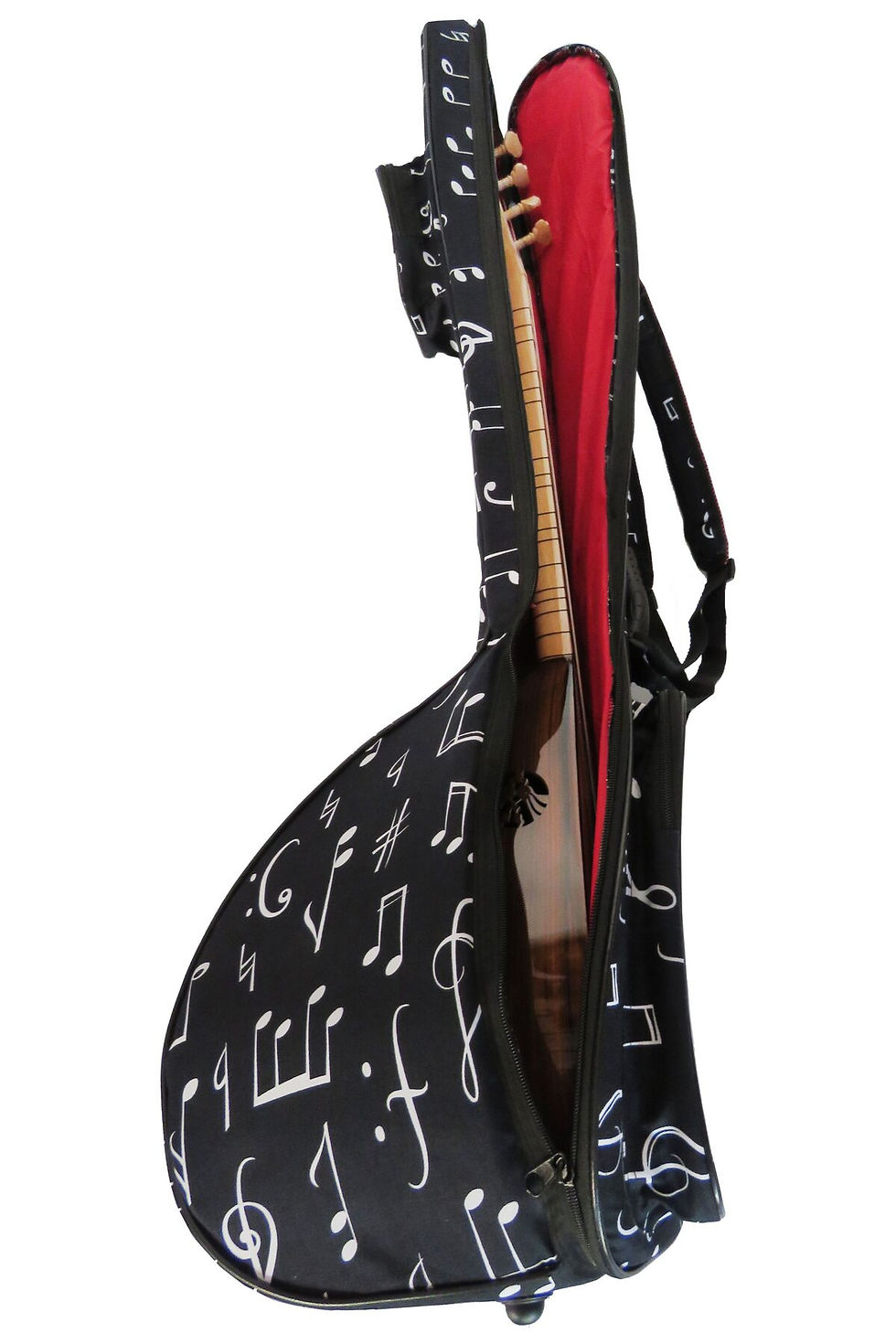 Thumbnail: Donizetti Profesyonel Gigbag Kısa Bağlama Saz Kılıfı Nota Desenli - 5