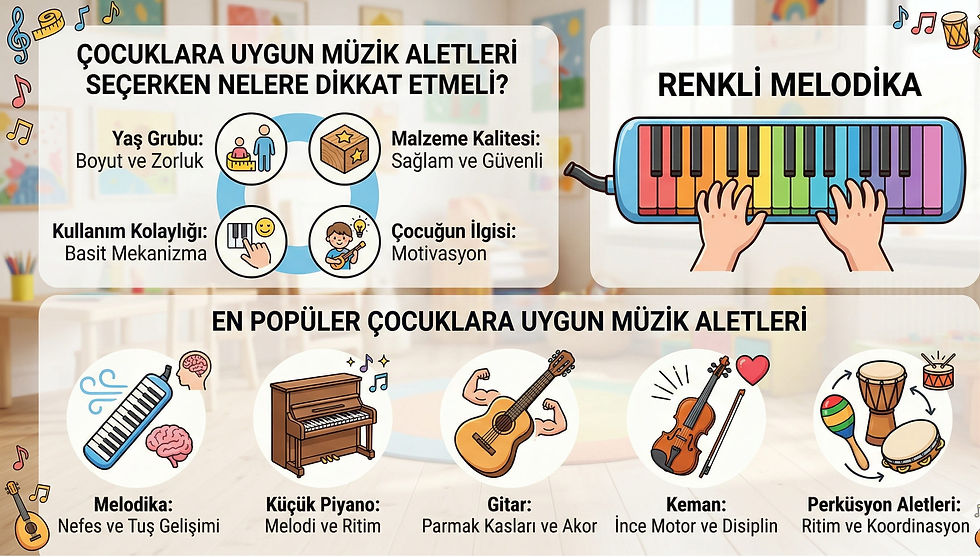 Çocuklara Uygun Müzik Aletleri En İyi Seçenekler