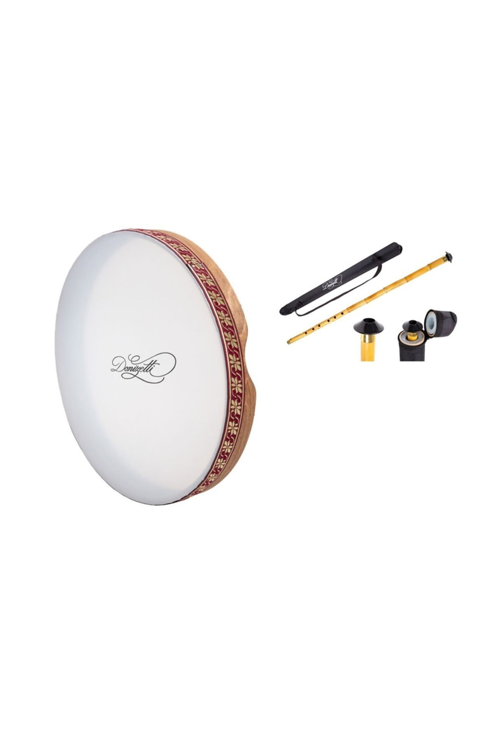 Küçük resim: Bendir 40cm + Profesyonel Kamış Ney + Kılıf - 1