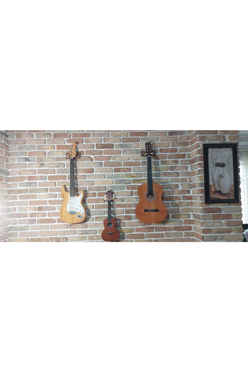 Küçük resim: Gitar Duvar Askısı Standı Aparatı Ahsap Tasarım Naturel - 5