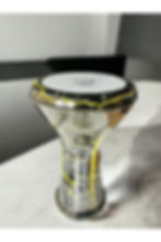 Profesyonel Mısır Darbuka Sarı Siyah Çatlak Desen - Kılıf Hediyeli -2