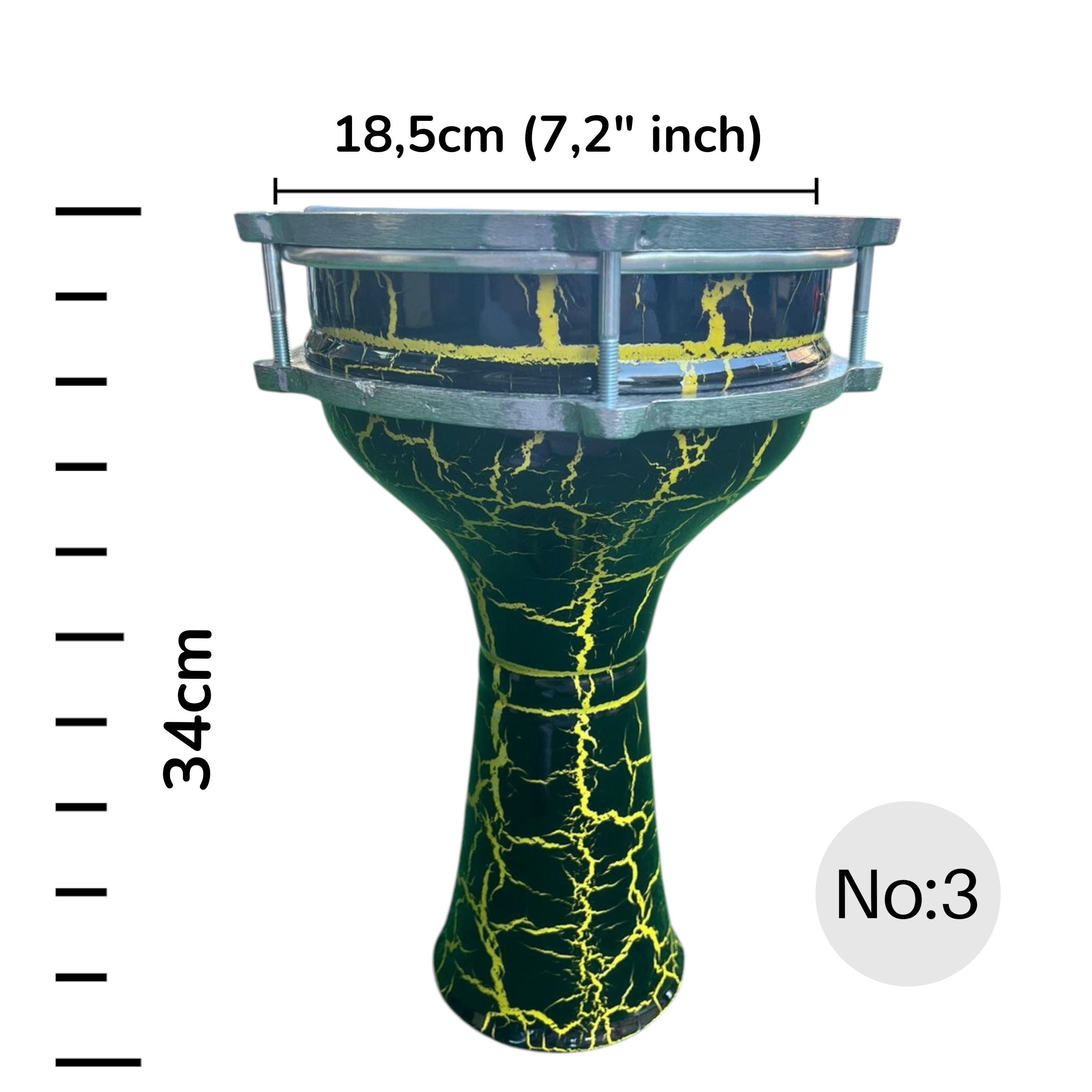 Donizetti No 3 Türk Tarzı Çocuk Darbukası Sarı Çatlak Renk Çap 18,5cm -1