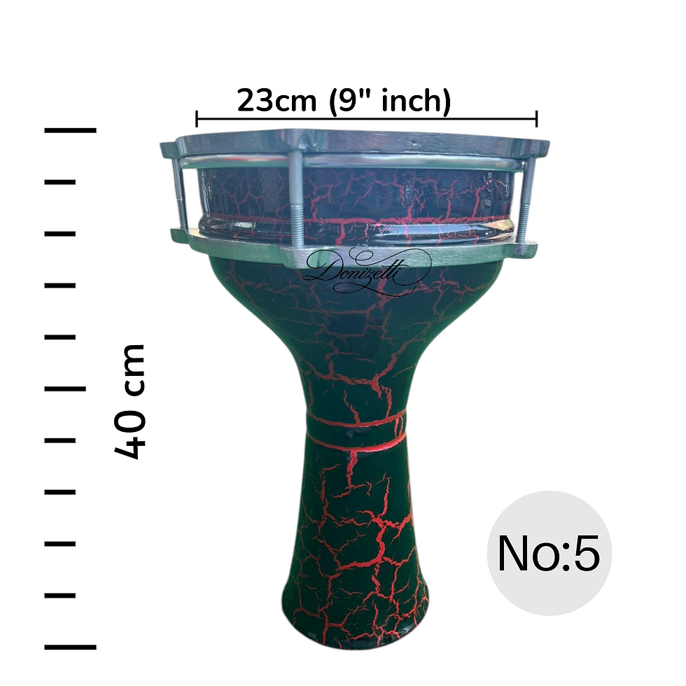 Donizetti No5 Türk Tarzı Darbuka Bordo Çatlak Renk Çap 23cm 40cm Boy -1