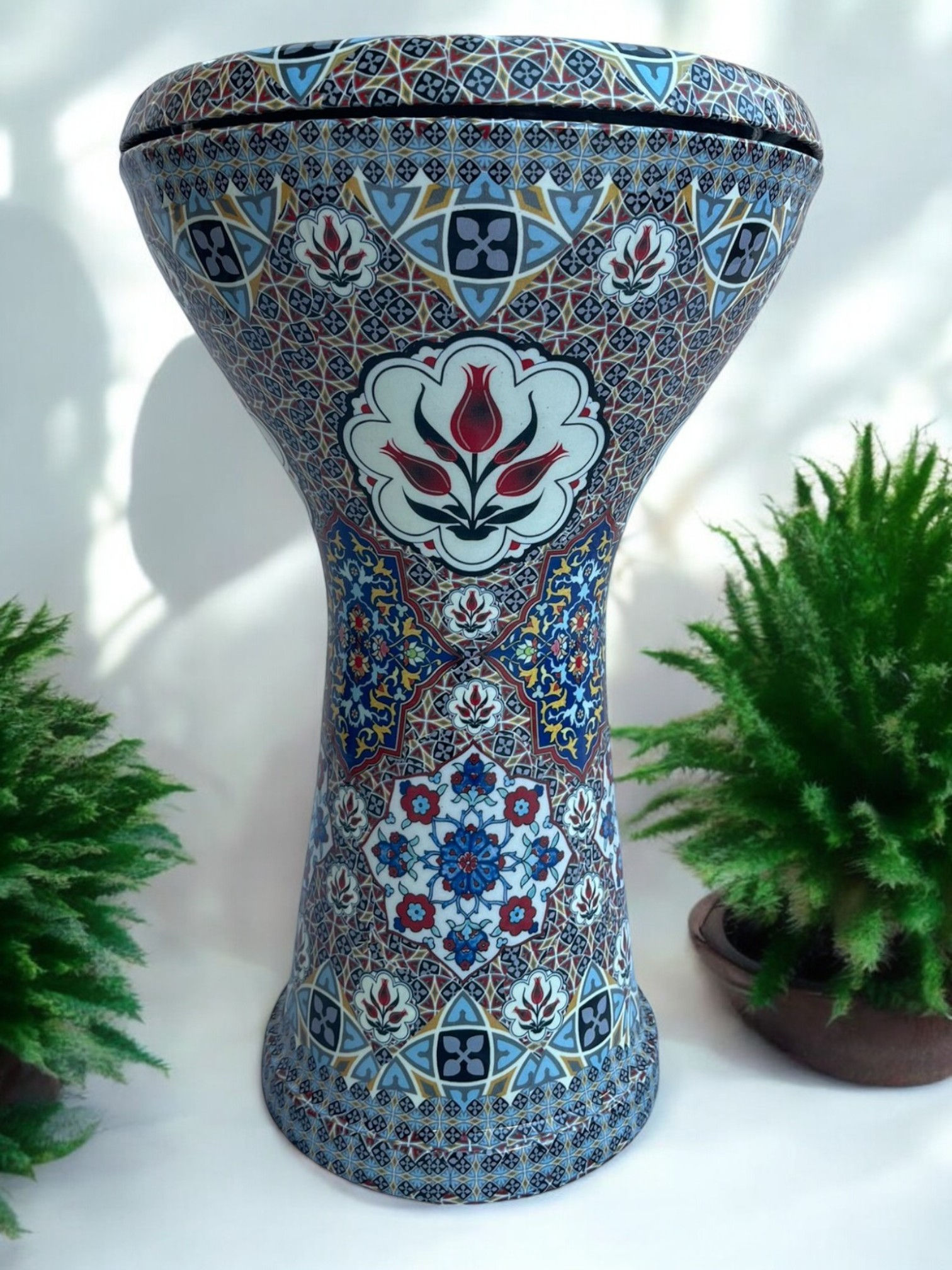 Donizetti Döküm Mısır Darbuka - 3 kg - İznik Çinisi Desenli Profesyonel