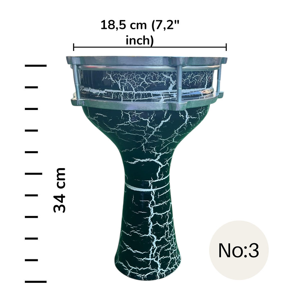 Donizetti No 3 Türk Tarzı Çocuk Darbukası Siyah Çatlak Renk Çap 18,5 cm -1