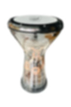 Bakır İşlemeli Mısır Çömlek Darbuka Sanat Eseri - Kılıf Hediyeli -1