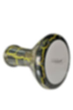 Profesyonel Mısır Darbuka Sarı Siyah Çatlak Desen - Kılıf Hediyeli -1