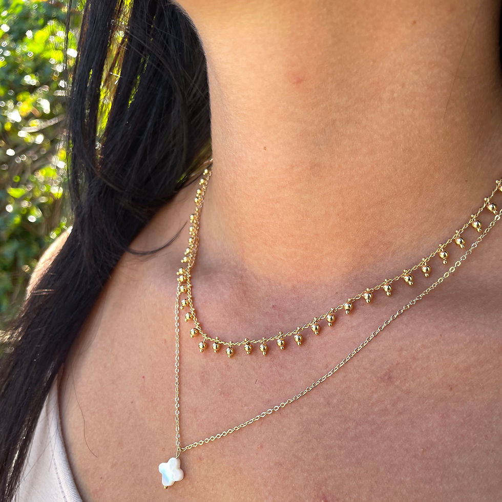 Miniature : Collier TRÈFLE DE NACRE