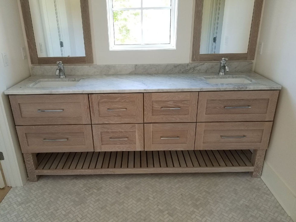 White Carrara Honed Vanity