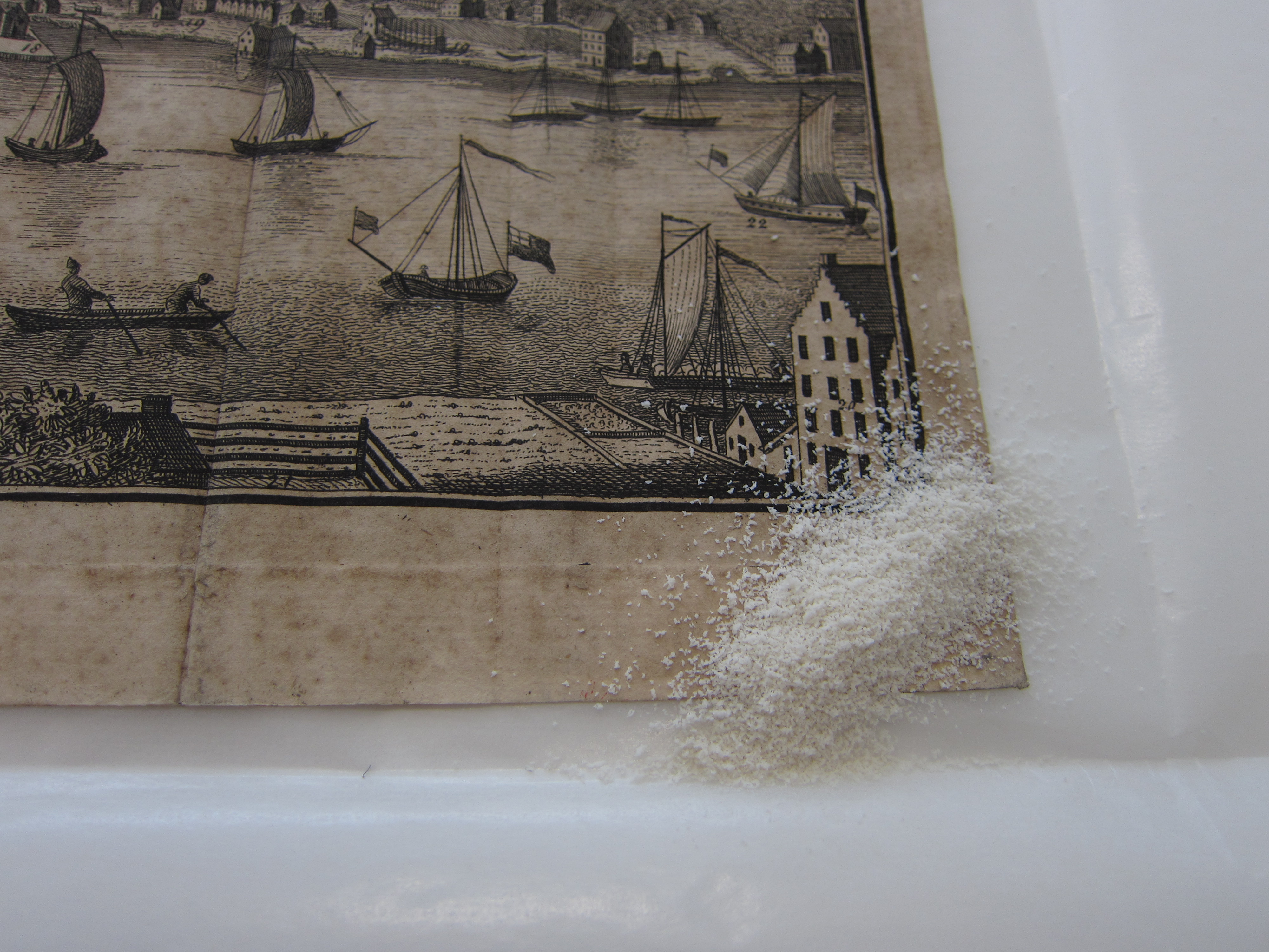 During treatment, surface cleaning
