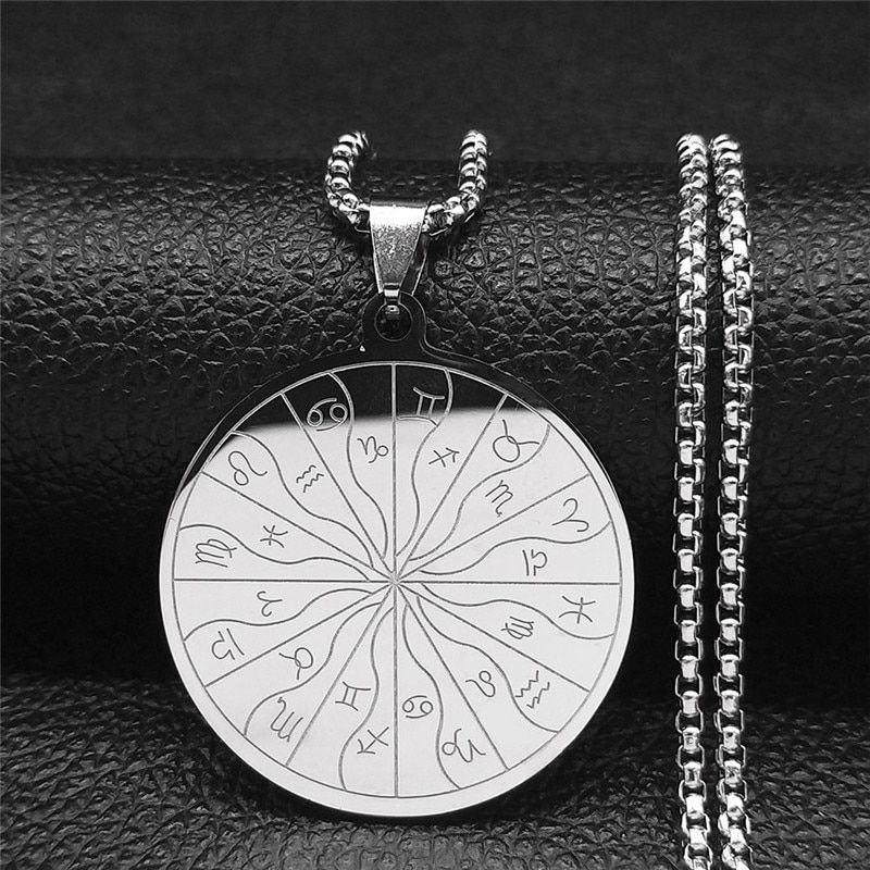 Thumbnail: Seven Archangels Amulet Stainless Steel Necklace Men Seal of Solomon Protection