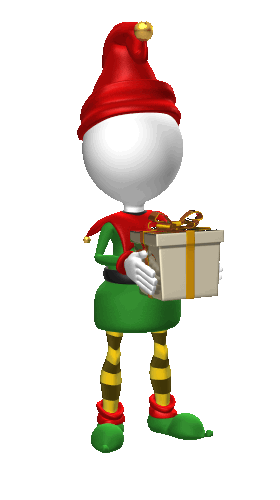 Blue Skylight Media Elf shake present.gif