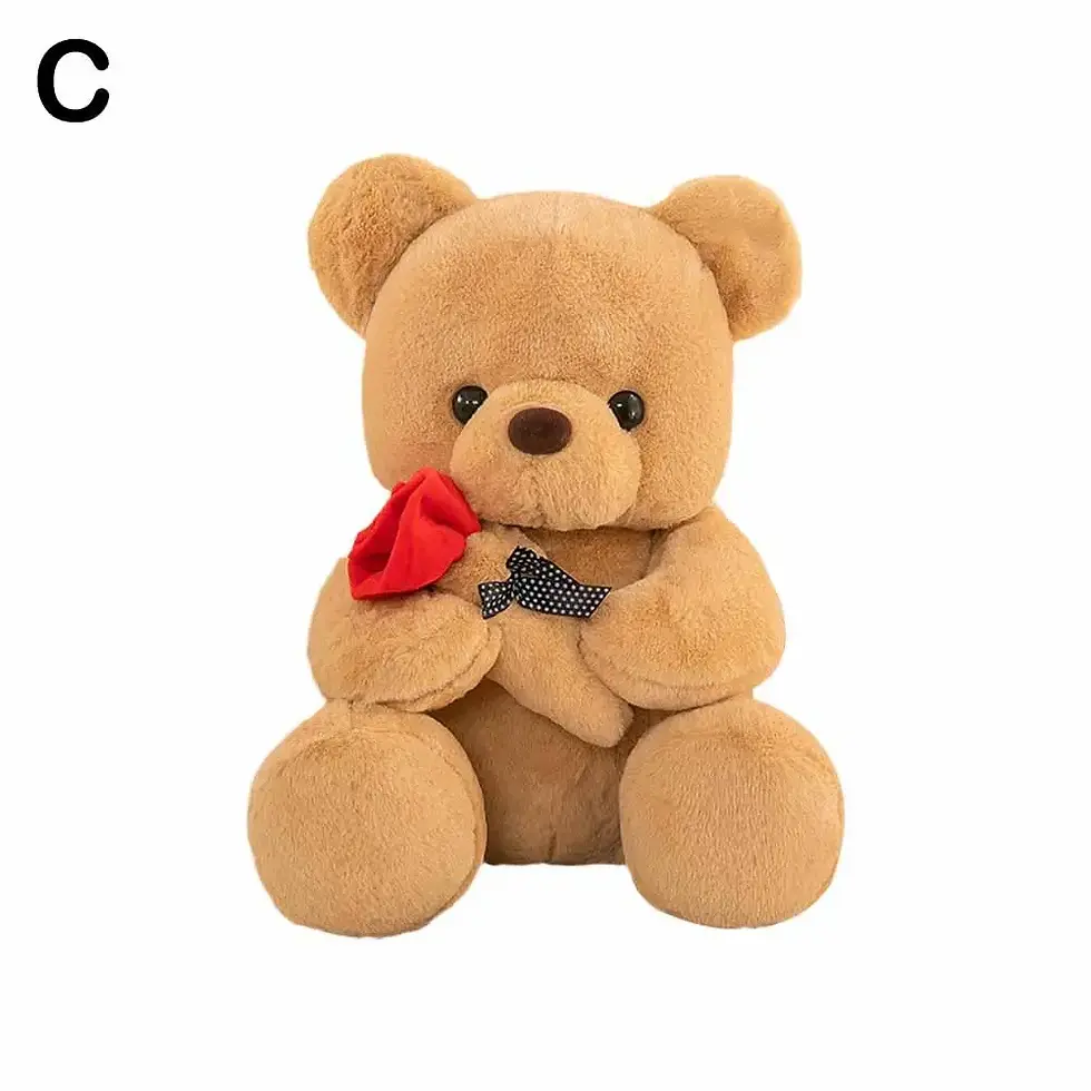 Thumbnail: 25cm Kawaii Teddy Bear For Valentines Day Gift Stuffed Animal Rose Girlfriend