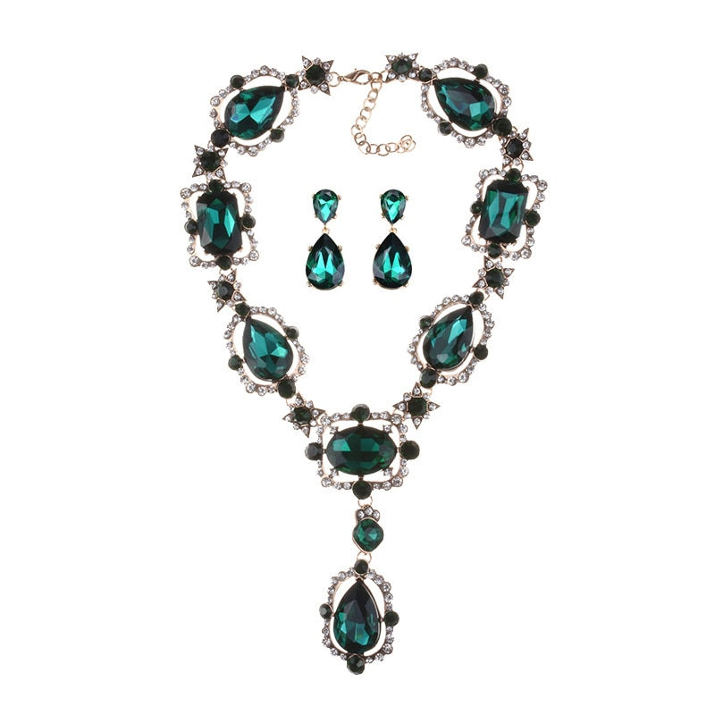Thumbnail: Angel Luxury Indian Ethnic Choker Glass Crystal Necklace Jewelry Wedding Party