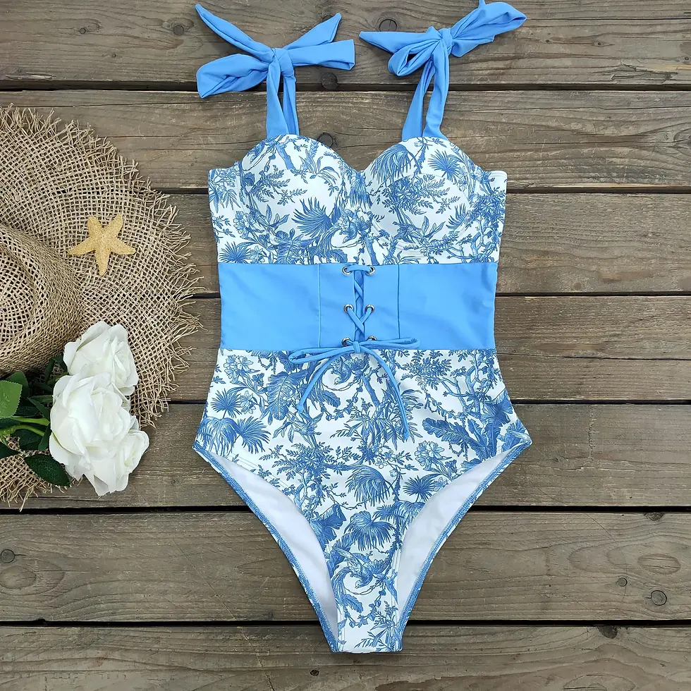 Thumbnail: Sexy Print One Piece Swimwear Push Up