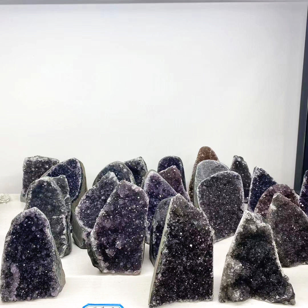 Natural High Quality Crystal Healing Stone Amethyst Cluster Geode