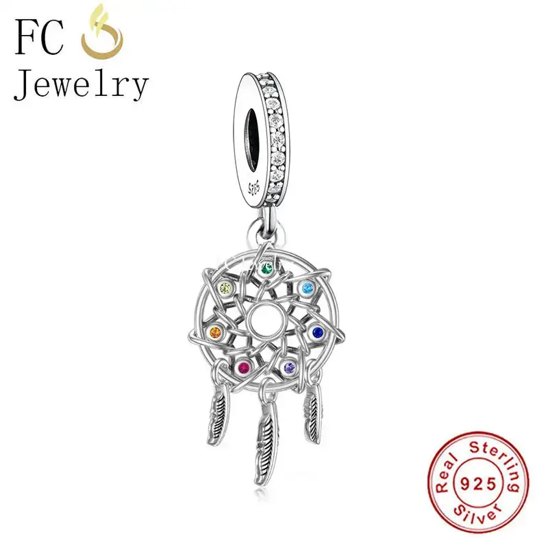 Thumbnail: Jewelry Charm Bracelet 925 Sterling Silver Yoga Girl 7 Color Chakras Berloque