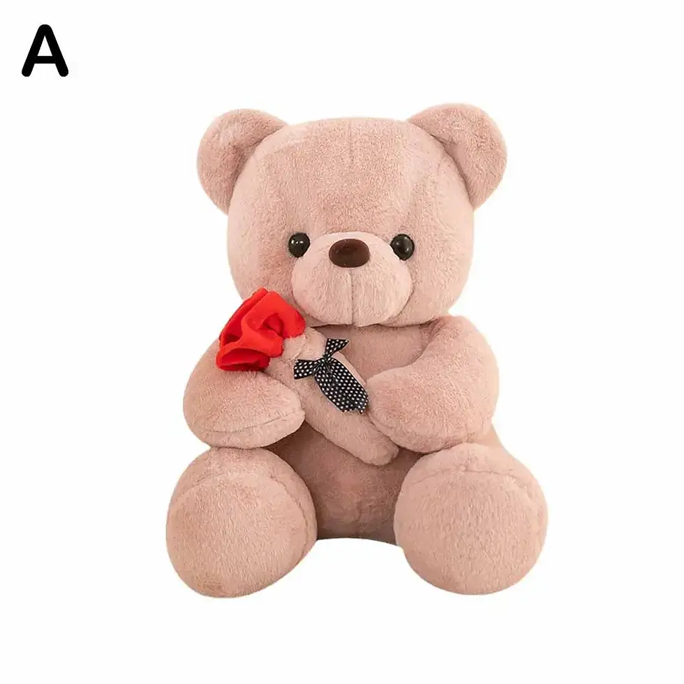 Thumbnail: 25cm Kawaii Teddy Bear For Valentines Day Gift Stuffed Animal Rose Girlfriend