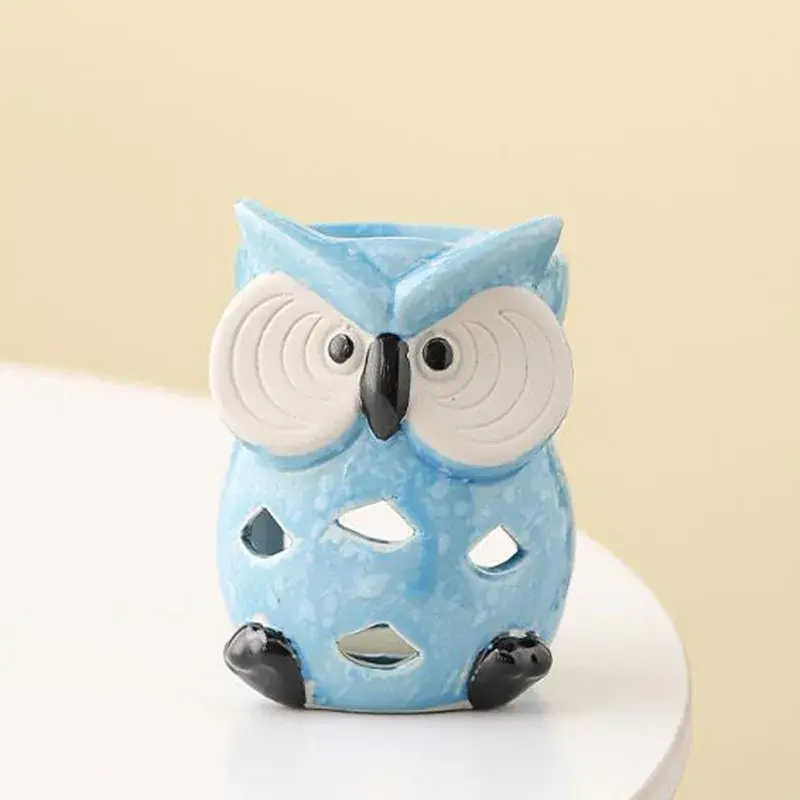 Thumbnail: Creative Ceramic Hollow Owl Aromatherpay Burner Essential Oil Candle Holder