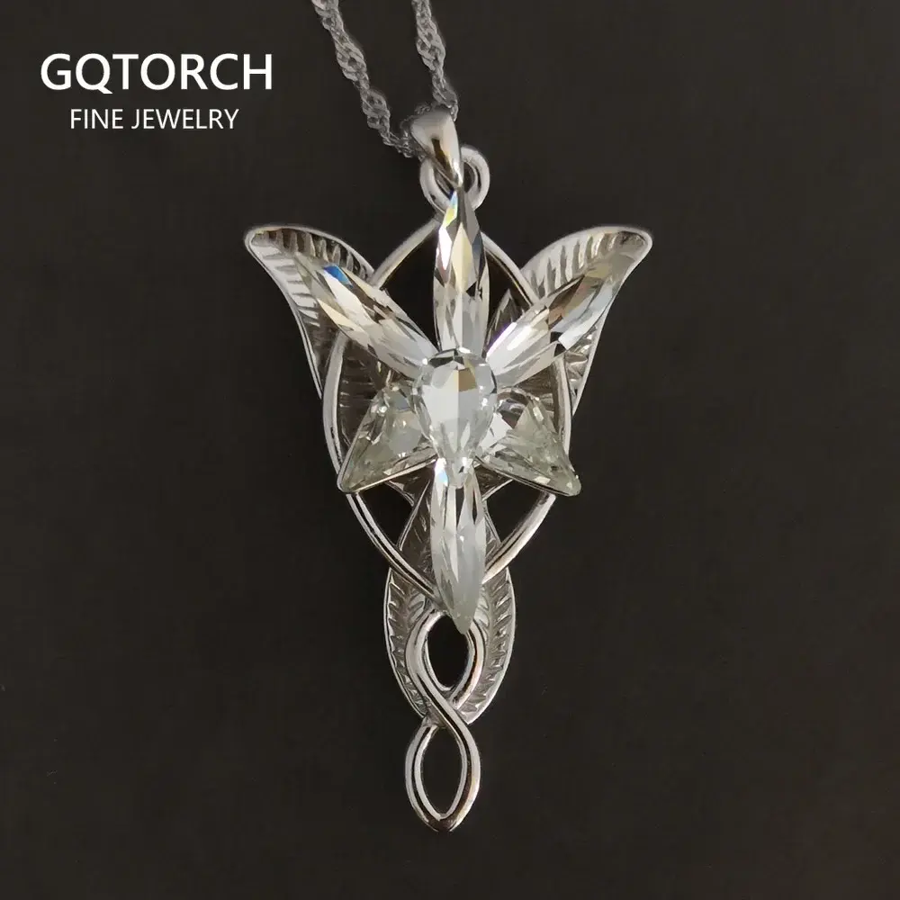 925 Sterling Silver Arwen Necklace Fashion Fairy Princess Twilight Star